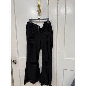 SHEIN curve women’s size 1x-large black ripped pants